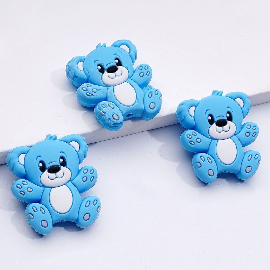 Cute Pink Blue Koala Silicone Focal Beads