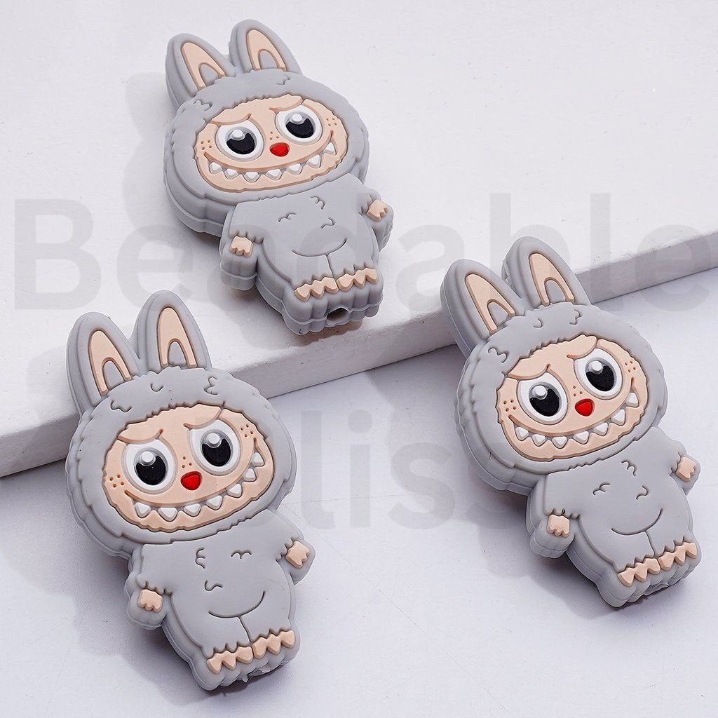 Cute Labub Monster Po Mar Silicone Focal Beads