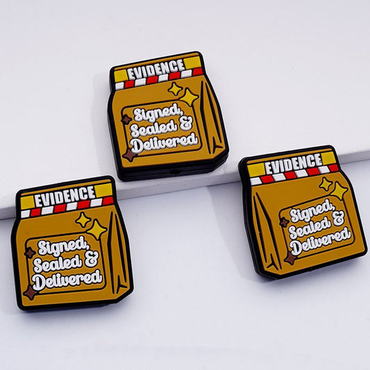 Evidence Signed Sealed Delivered Silicone Focal Beads