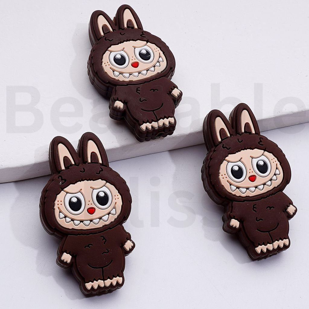 Cute Labub Monster Po Mar Silicone Focal Beads