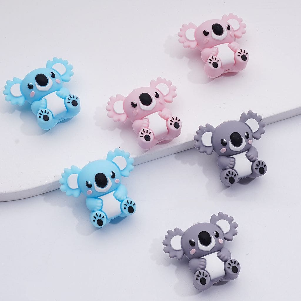 3D Cute Koala Silicone Focal Beads