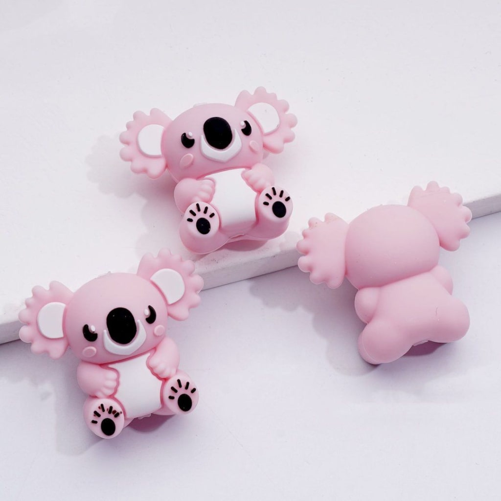 3D Cute Koala Silicone Focal Beads