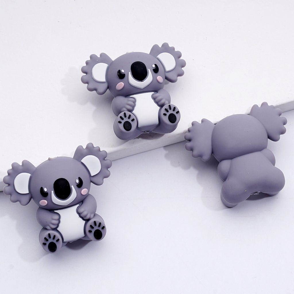 3D Cute Koala Silicone Focal Beads