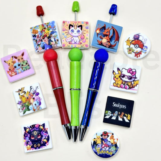 Japanese Anime Cute Zappy Mouse FunniFights Silicone Focal Beads , Random Mix