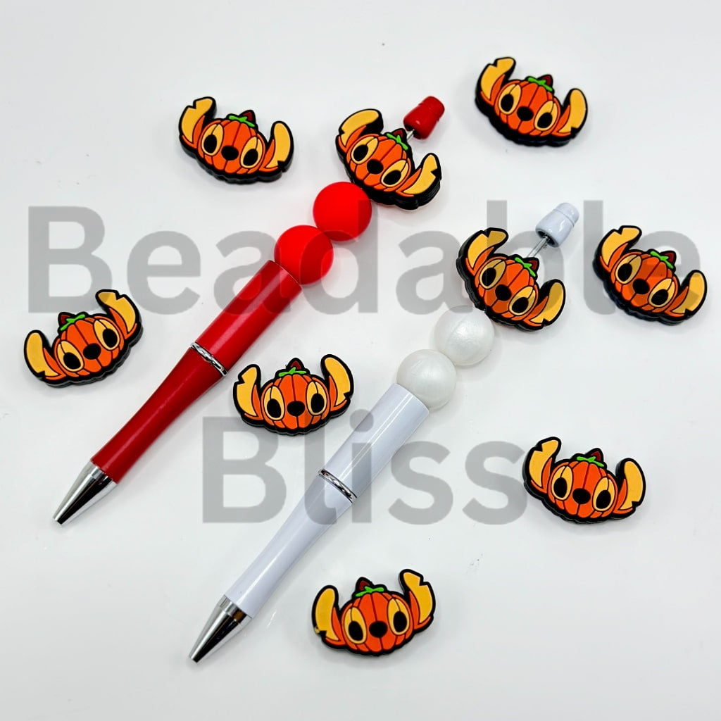 鮮やかなかわいい Stitc パンプキン ハロウィン Disne シリコーン フォーカル ビーズ