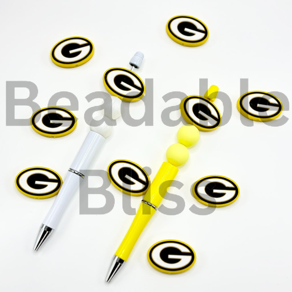 USA America Bay Footballers Football Silicone Focal Beads