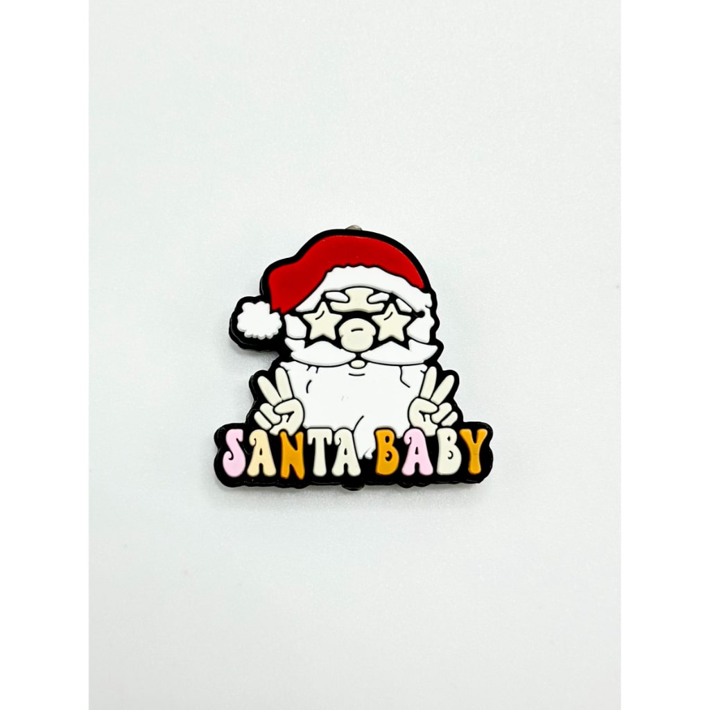 サンタベビークリスマスお父さんと星付きメガネシリコンフォーカルビーズ