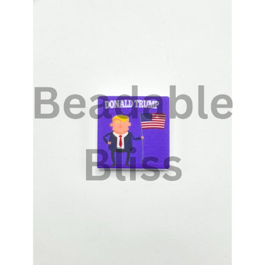 Donal Tramp 2024 USA America President Election Silicone Focal Beads  (ship out in around 4-6 Days after ordering)