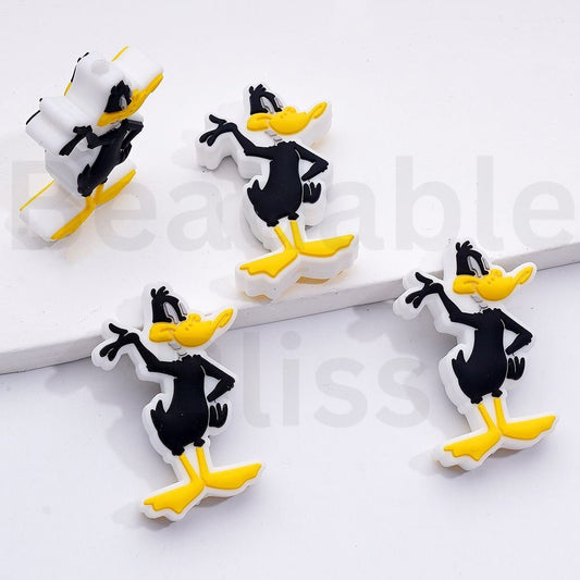 Cute Duck Daff Silicone Focal Beads