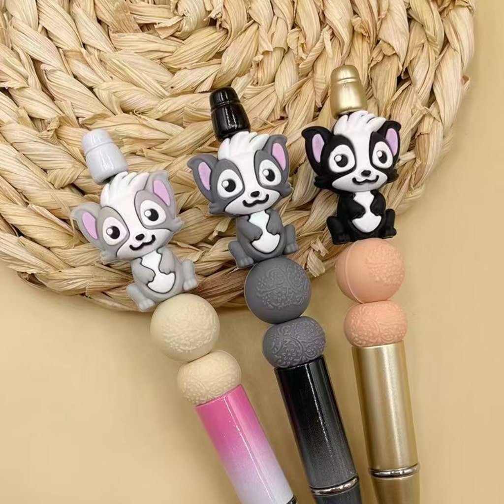 3D Little Cute Meerkat Silicone Focal Beads