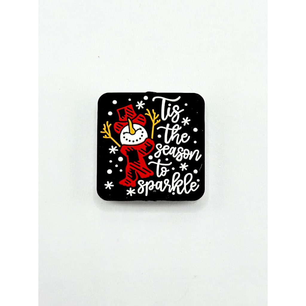 キラキラ輝く季節 雪だるま 冬の雪の花 シリコンフォーカルビーズ