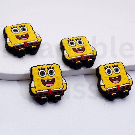 Cute Cute Yellow Mascot With Smile Silicone Focal Beads