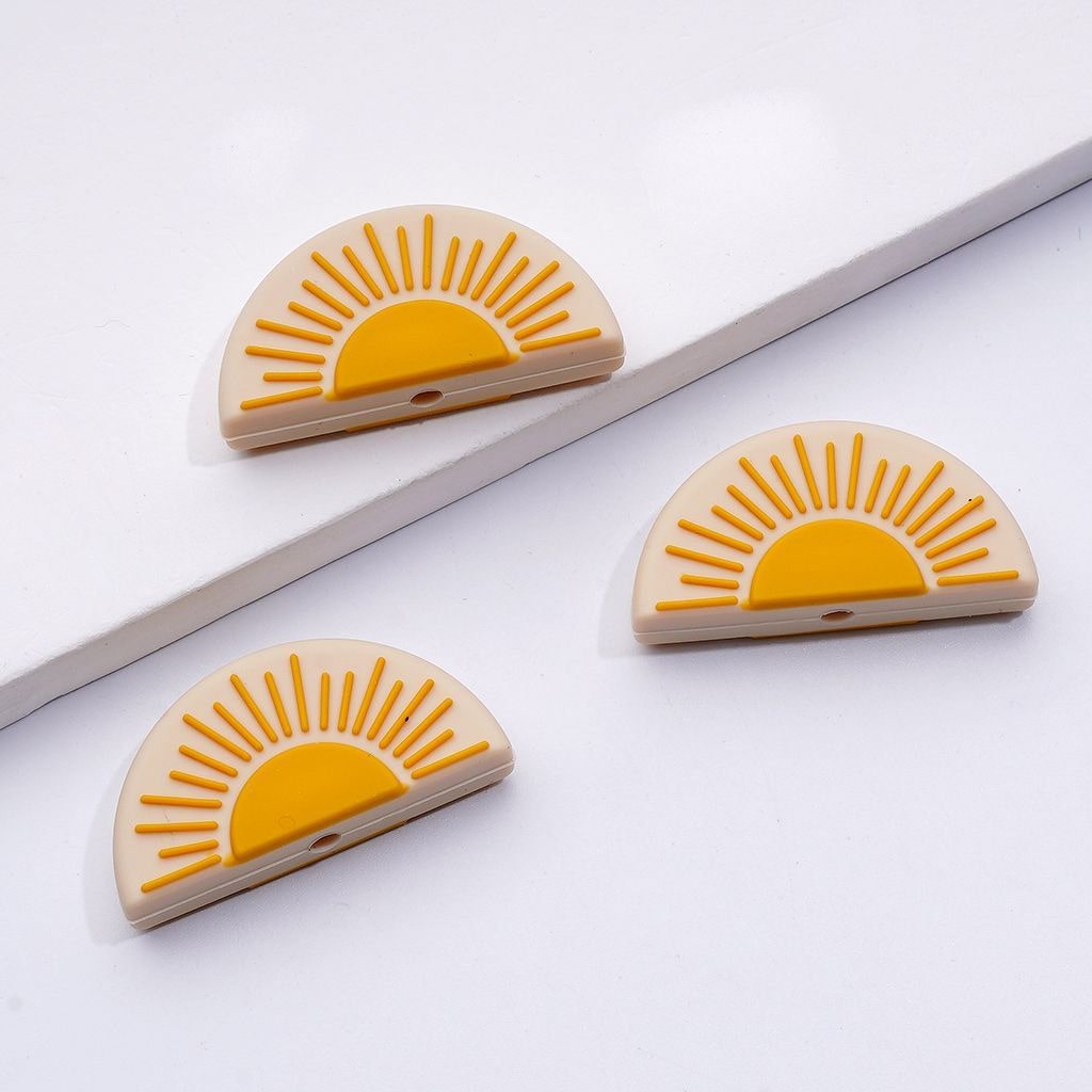 Sunrise Semi-Circle Silicone Focal Beads