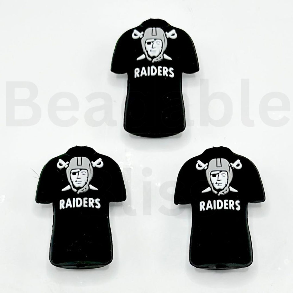 USA America Football Team Shirt Jersey Uniform Kansas Chie Lone Star Fighters  Golden Gate Gridiron Denver Football NOLA Football Bear Team Vegas Football Blue Team Buffalo Football Packer Team Red College Team  Silicone Focal Beads