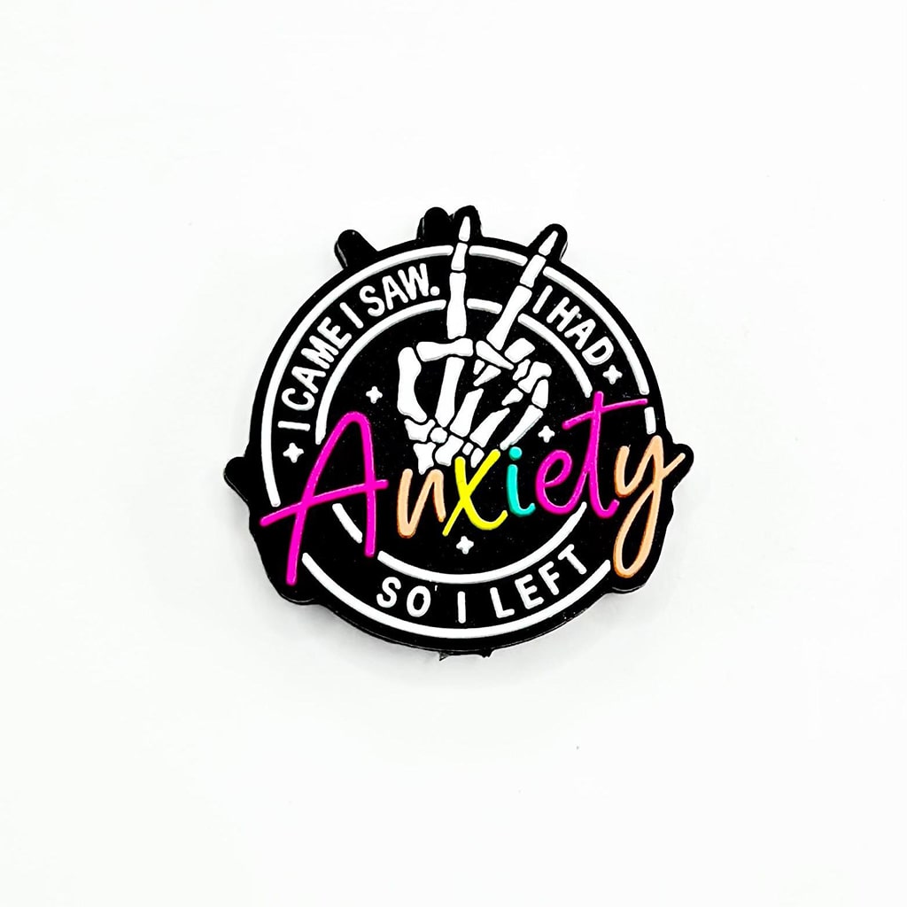 I Came I Saw I Had So I Left Skeleton Hand Anxiety Silicone Focal Beads