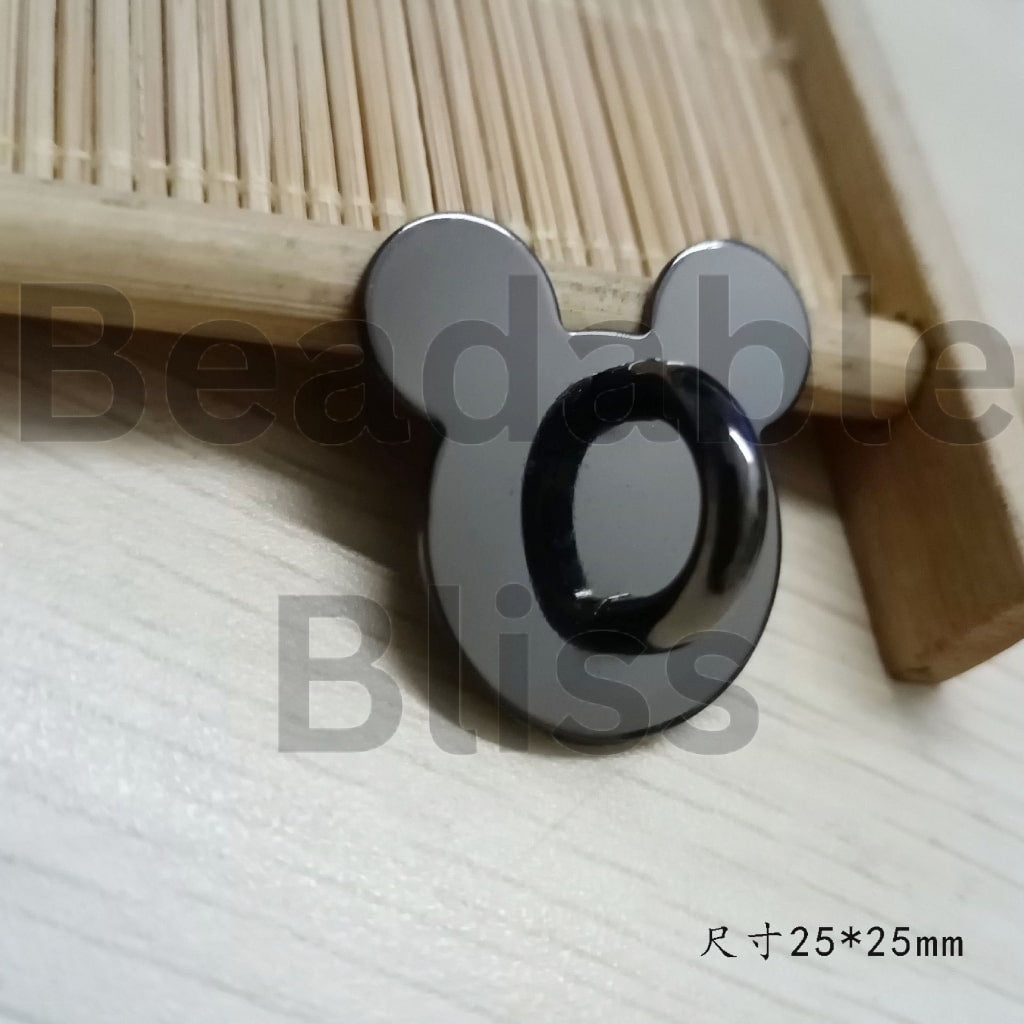 ビーズで作るDIYかわいい長方形ミッキーヘッド合金粘着電話チャーム、リングフックハンガー留め具アクセサリー付き。説明をお読みください。