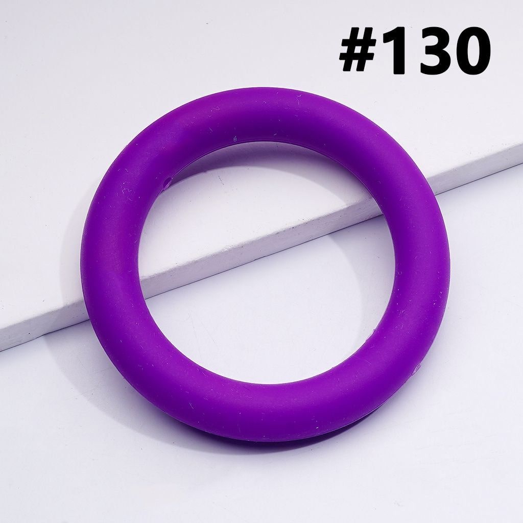 Soft Silicone Ring Frame Bead Circle Round Car Hanger Charm Loop 65mm