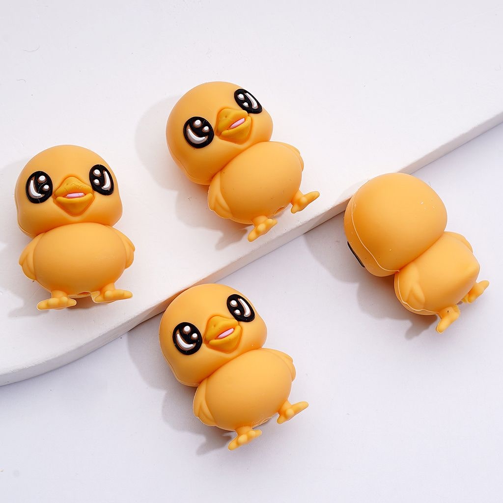 3Dのかわいいアヒルの子シリコンフォーカルビーズ