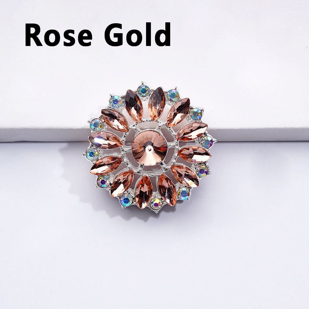 Bling Bling Fancy Silver Alloy Sun Flower with Colorful & AB Rhinestones Beads, Around 31MM
