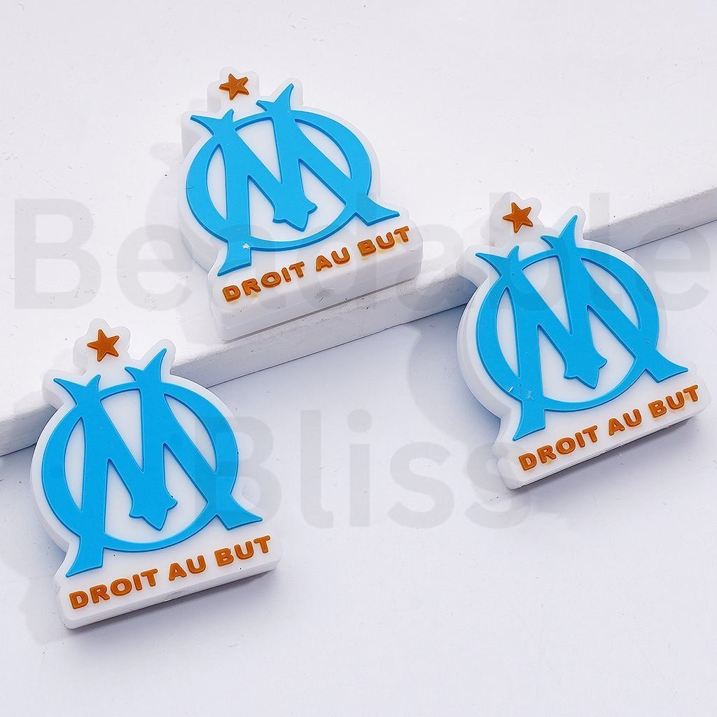 Olympiqu de Marseill Football Club Silicone Focal Beads