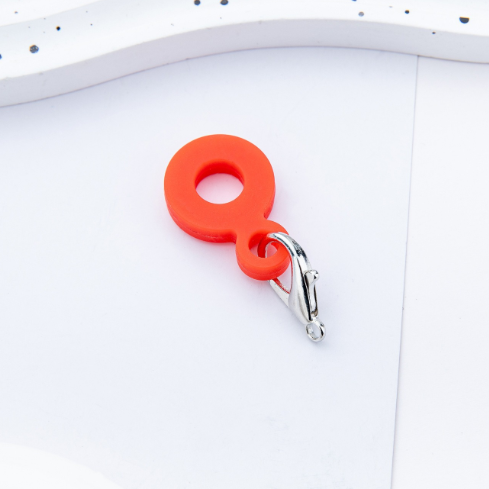 DIY Beadable Silicone Straw Buckle Hasp Agraffe Hook, 1.2Inch, Does Not Include the Charm