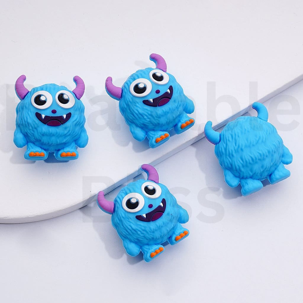 3D Cute Monster Silicone Focal Beads