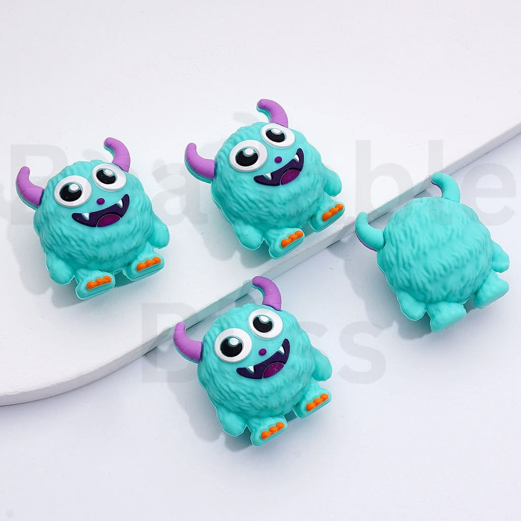 3D Cute Monster Silicone Focal Beads