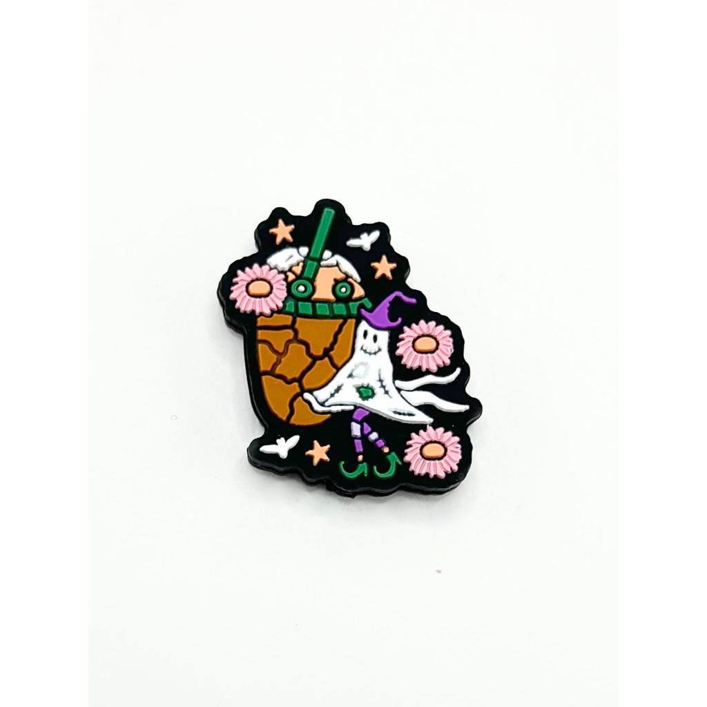 Spooky with Magic Hat Drink Flowers Stars and Birds Silicone Focal Beads