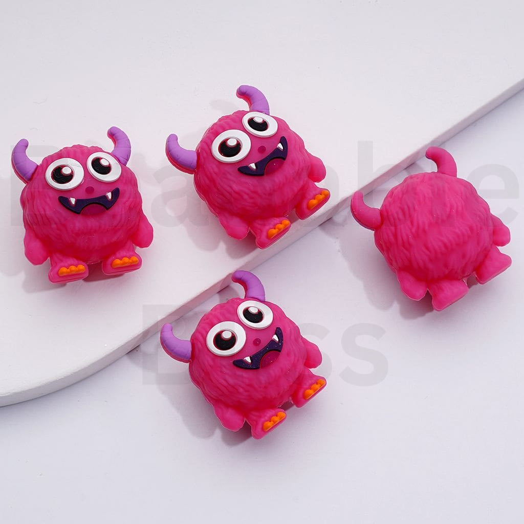 3D Cute Monster Silicone Focal Beads