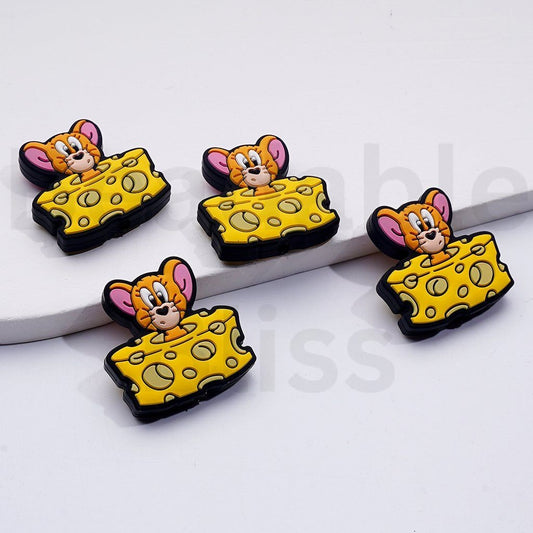Cute Jerr Cheese Silicone Focal Beads