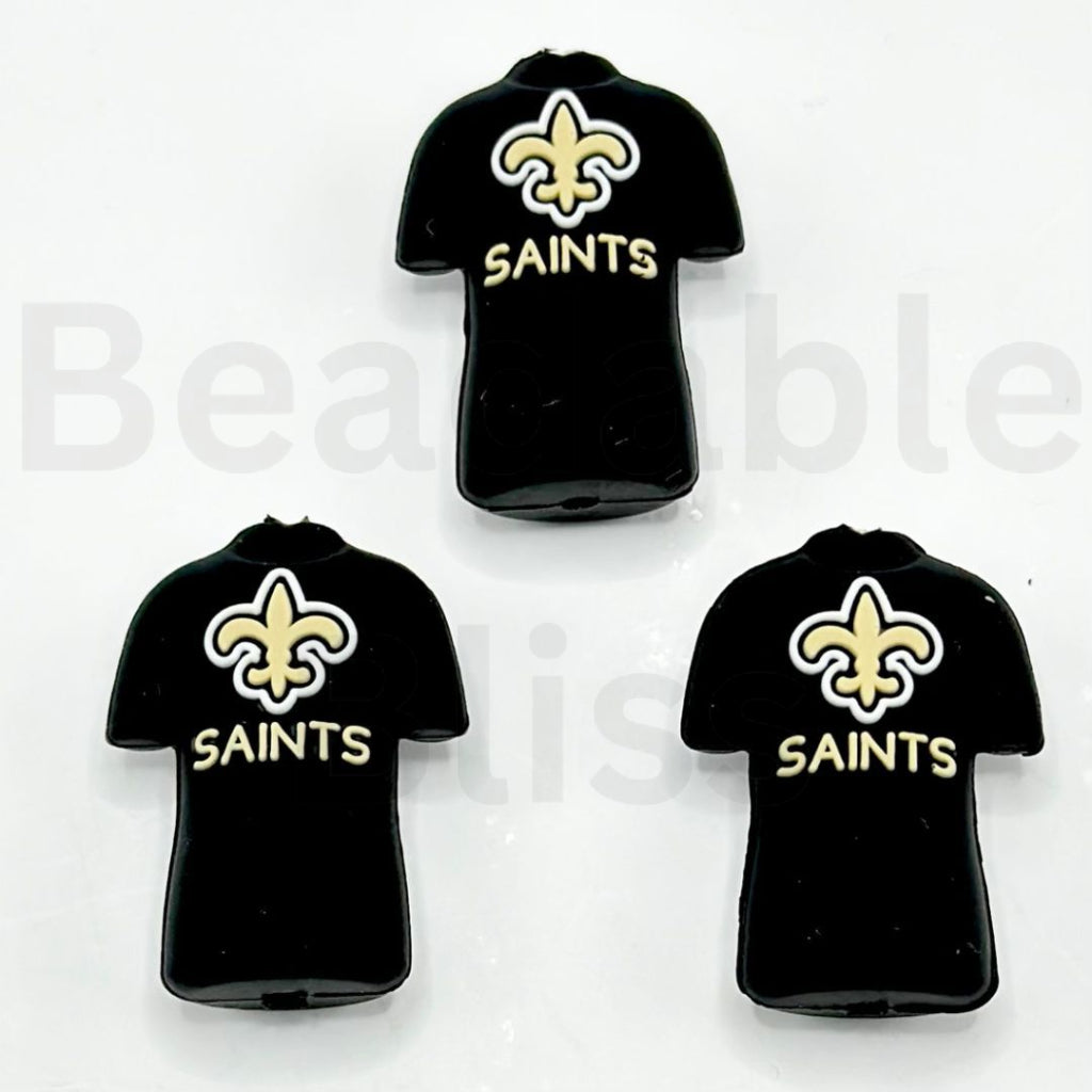 USA America Football Team Shirt Jersey Uniform Kansas Chie Lone Star Fighters  Golden Gate Gridiron Denver Football NOLA Football Bear Team Vegas Football Blue Team Buffalo Football Packer Team Red College Team  Silicone Focal Beads