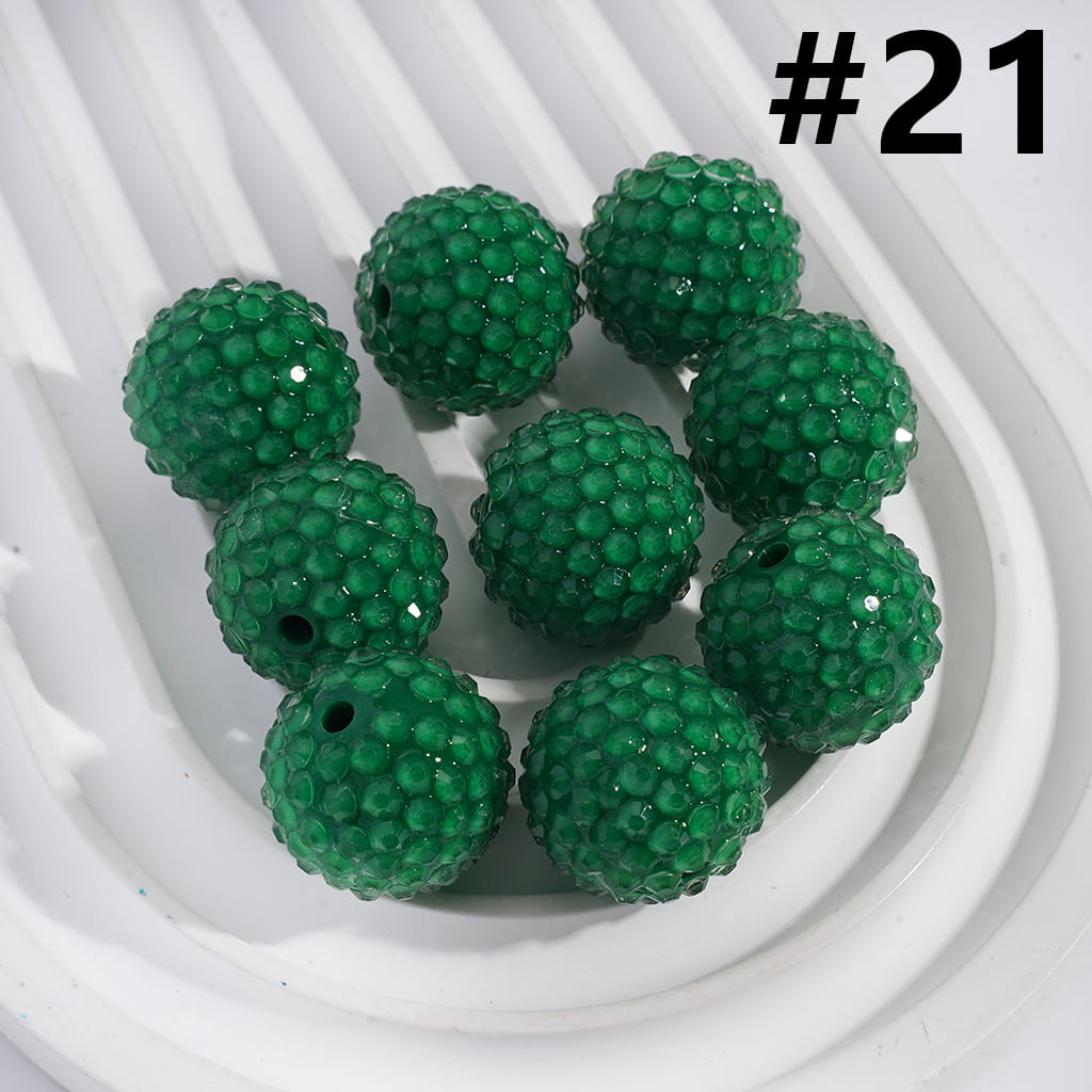 アクリルラインストーンビーズ、ゼリーカラーラインストーン、20MM