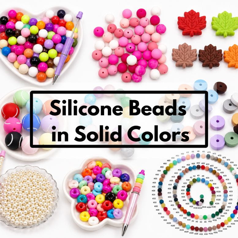 Silicone Beads in Solid Colors