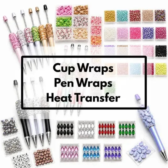 UV DTF Cup Wraps, Pen Wraps and Hot Heat