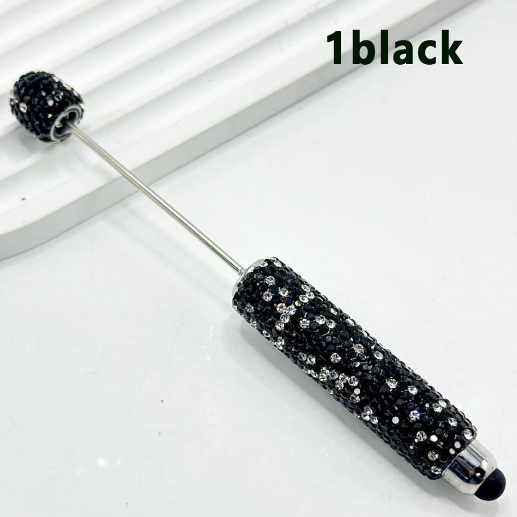 Beadable Clay Stylus Pens with AB & Colorful Rhinestones Covered the Entire Pen