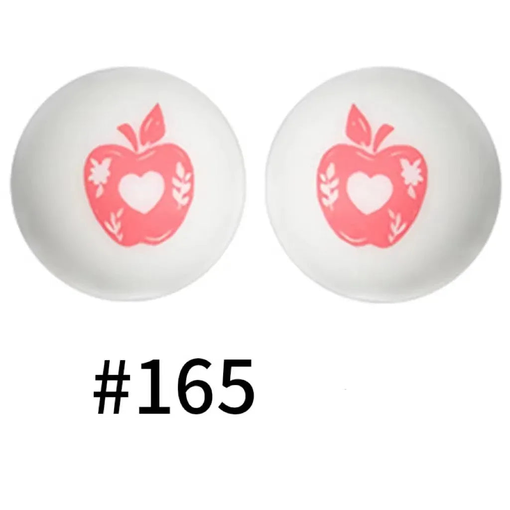 Printed Silicone Beads 15 mm
