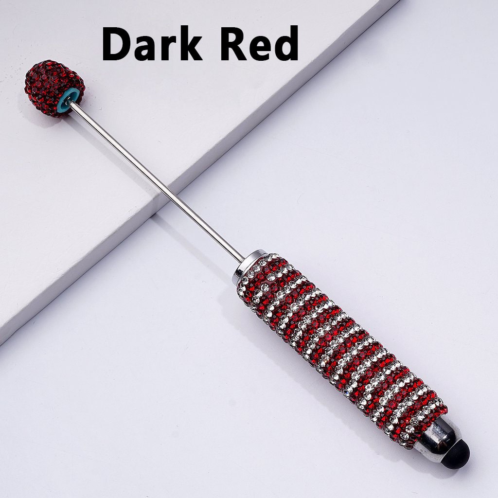 Beadable Bling Bling Double-Color Shiny Rhinestones Clay Stylus Pens
