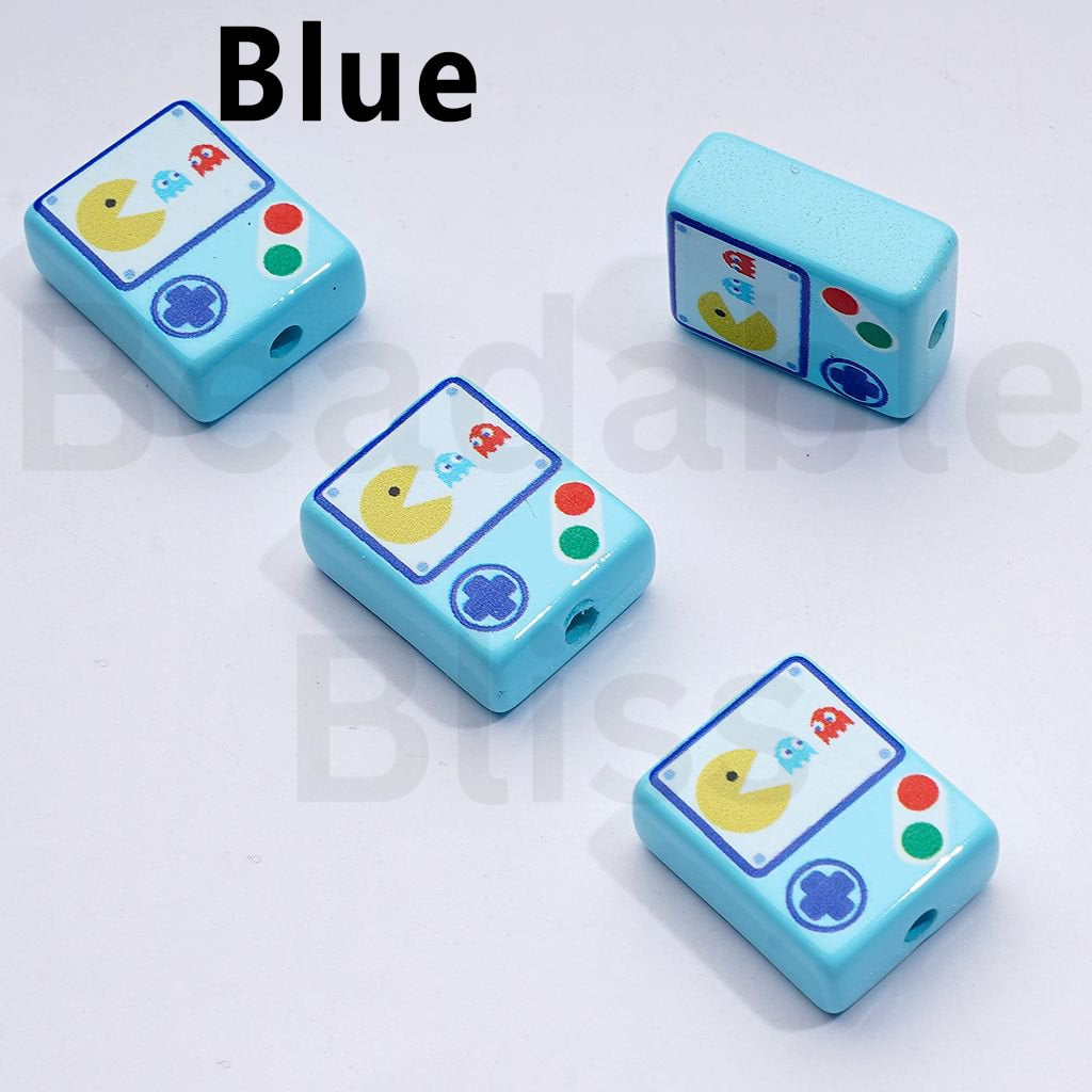 Cute Vivid Pac Ma Game Machine Acrylic Beads, Around 16*20MM