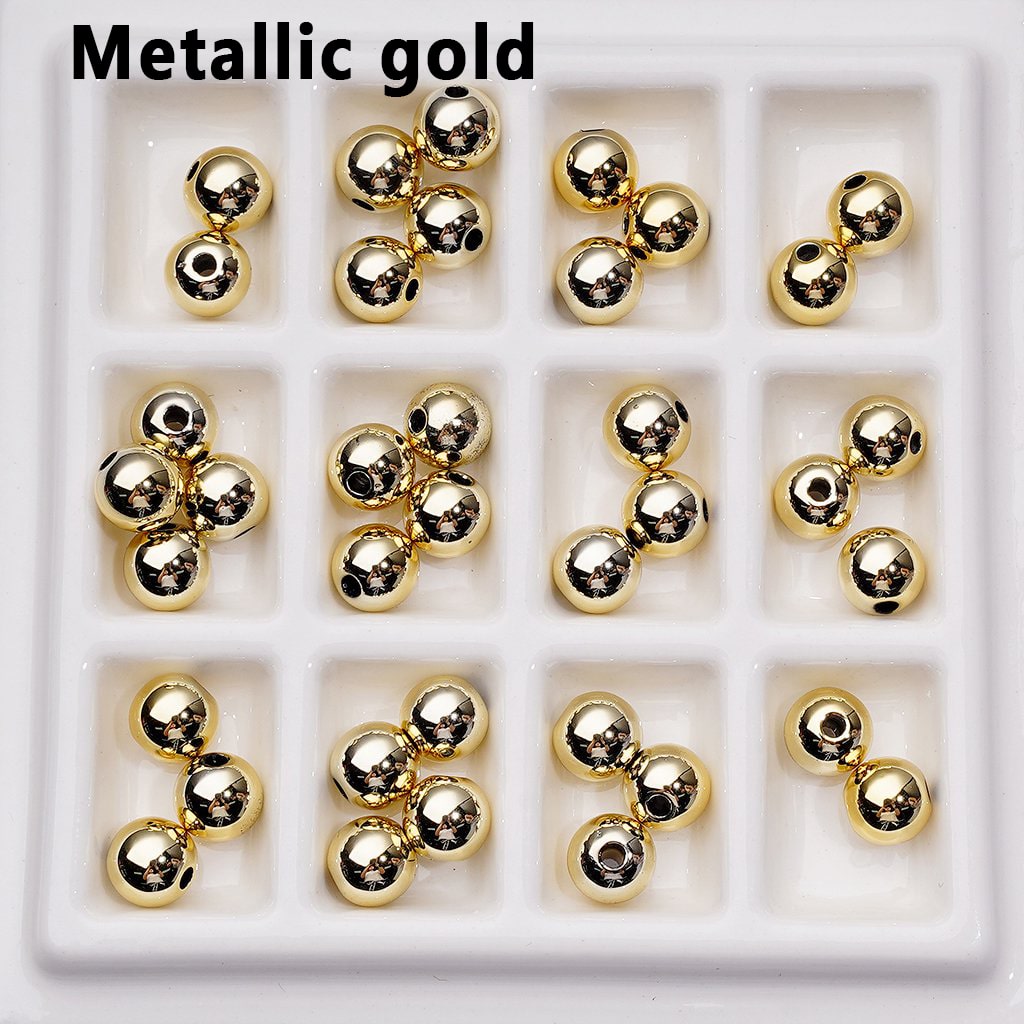 マルチカラー ミニ キュート ベーキング ストービング ワニス ラウンド アクリル ビーズ 7MM