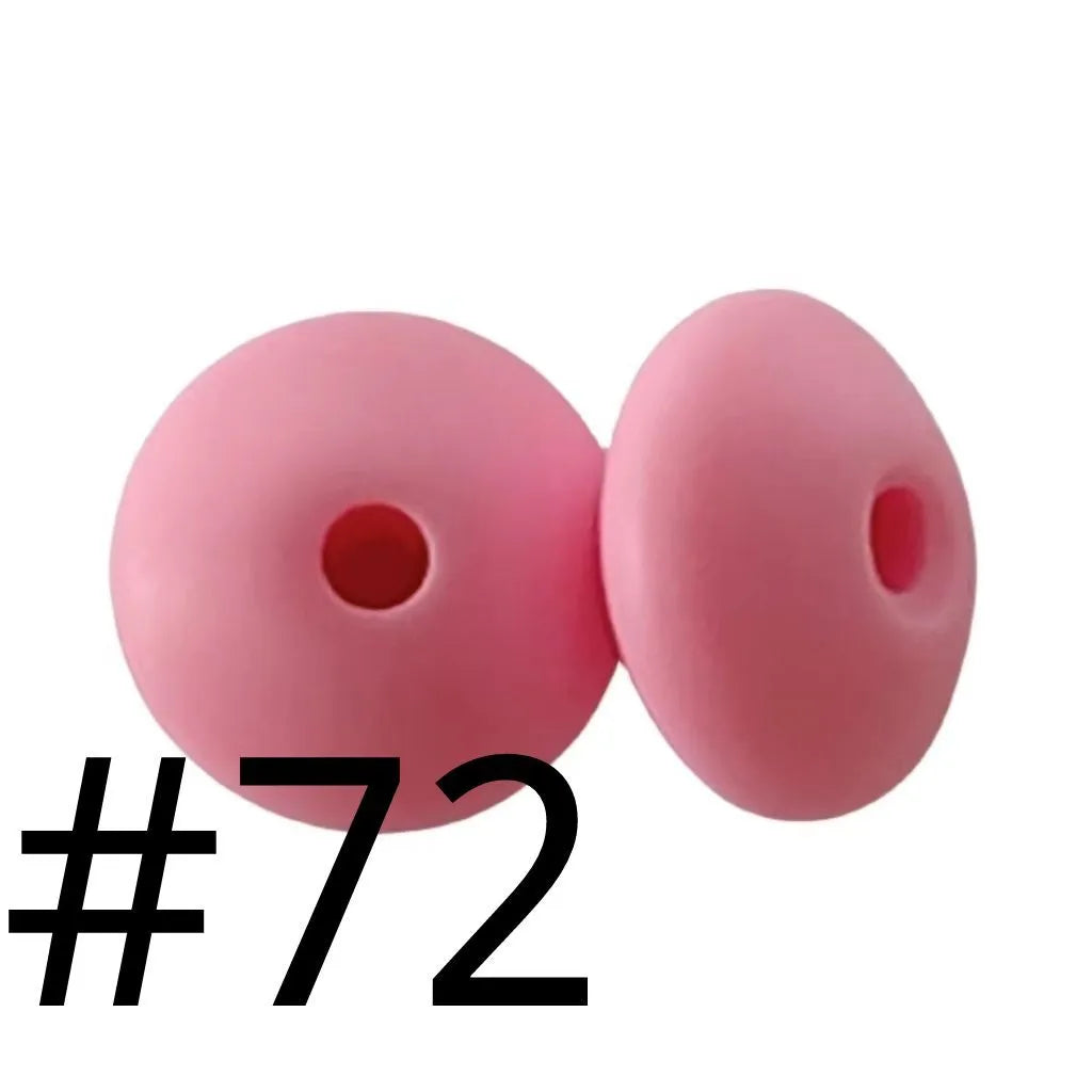 Silicone Lentil Beads Spacers Saucers 12mm