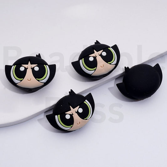 3D Cute Powerpuf Girls Buttercu Silicone Focal Beads