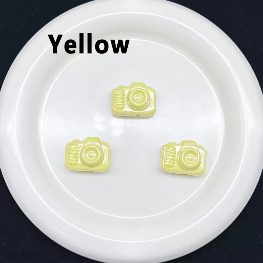 Vivid Mini Cute Cameras Acrylic Beads, Around 25*20MM
