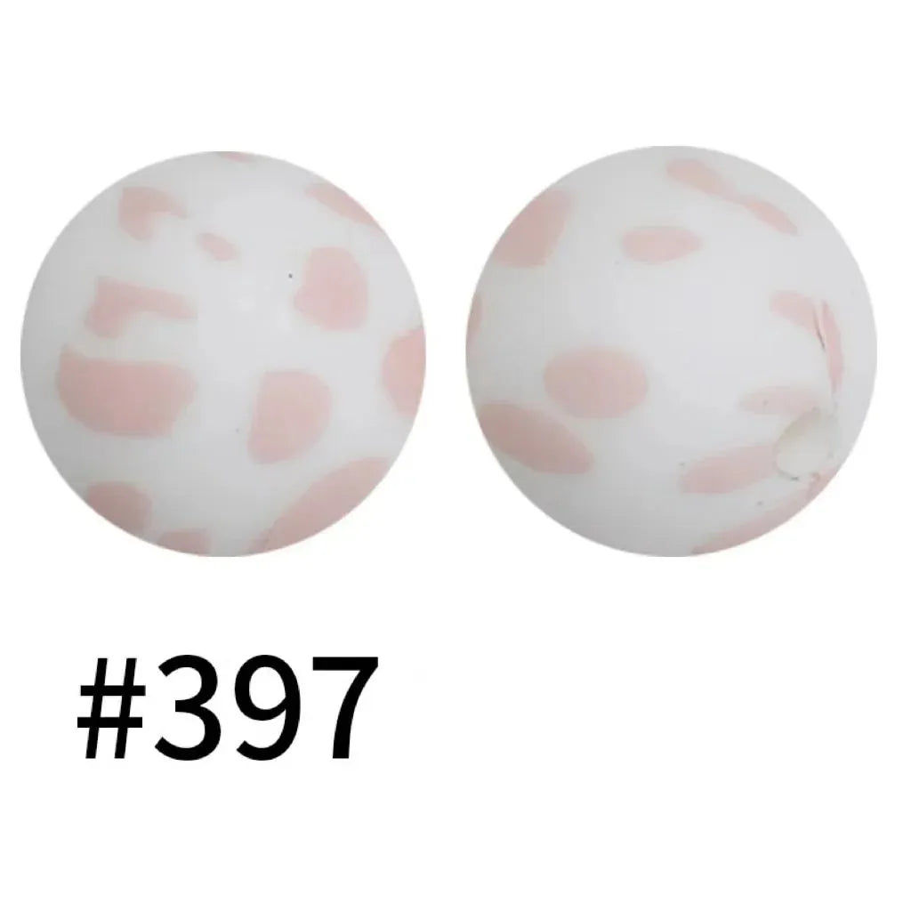 Printed Silicone Beads 15 mm