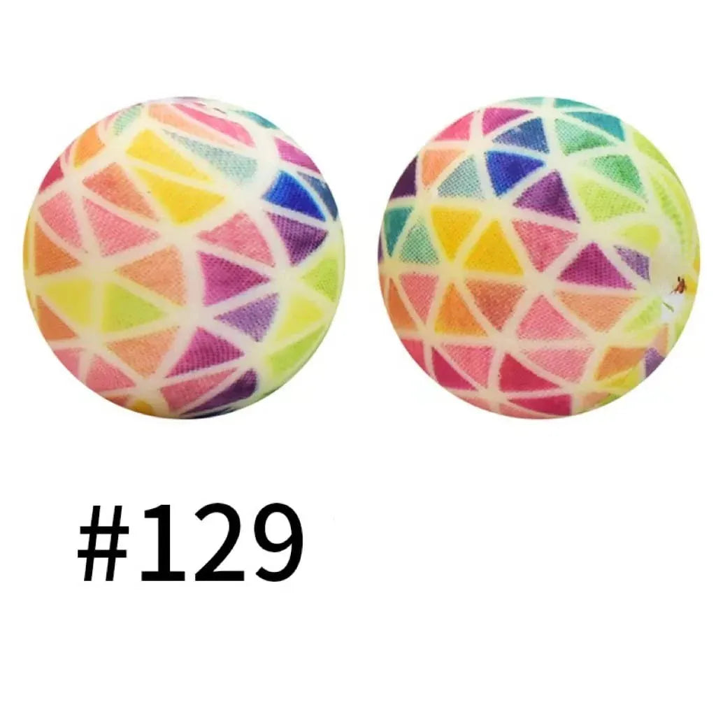 Printed Silicone Beads 15 mm