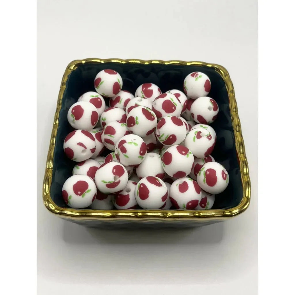 Printed Silicone Beads 15 mm