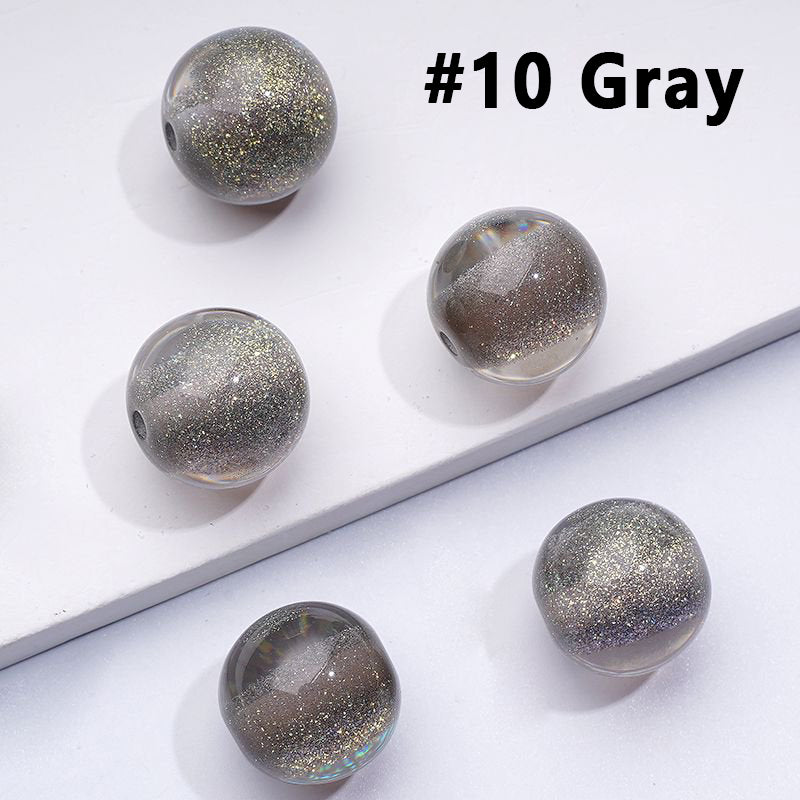 Shiny Glittery Round Acrylic Beads, 16MM, Please Read the Description
