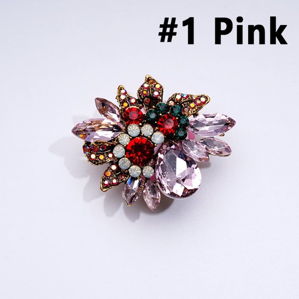 Delicate Fancy Gold Alloy Flower with Colorful Shiny Rhinestones White Pearls Cute Butterflies Hearts Stars Clay Beads, Around 48*41MM