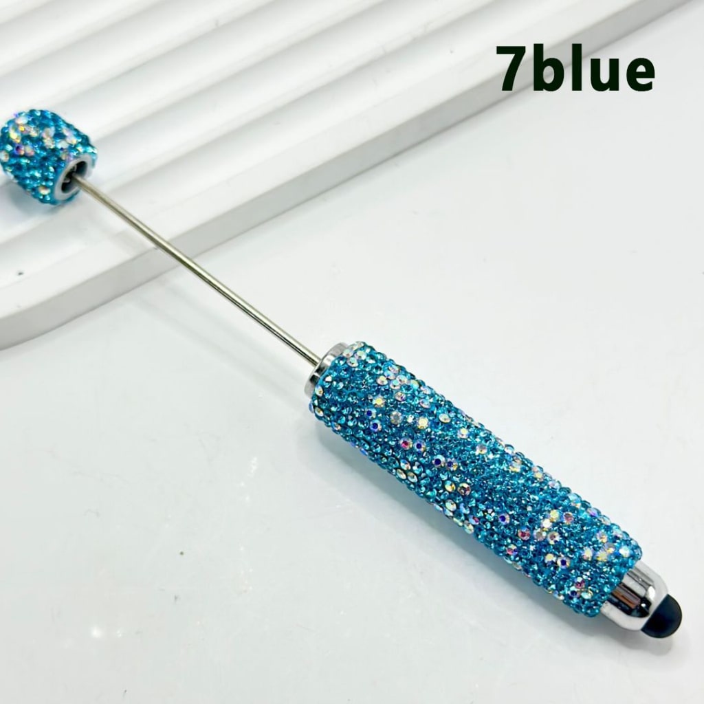 Beadable Clay Stylus Pens with AB & Colorful Rhinestones Covered the Entire Pen