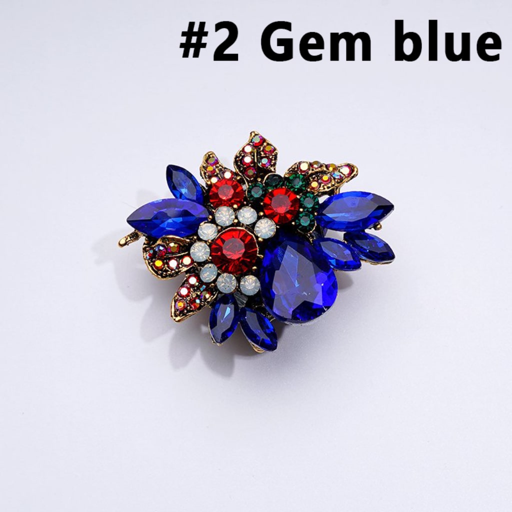 Delicate Fancy Gold Alloy Flower with Colorful Shiny Rhinestones White Pearls Cute Butterflies Hearts Stars Clay Beads, Around 48*41MM
