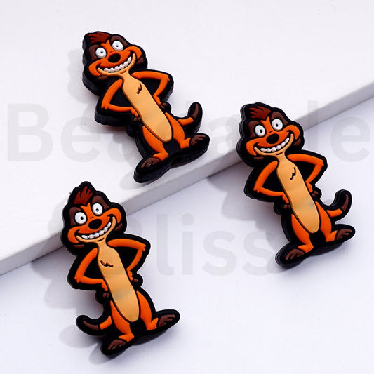 Cute Meerkat Lion Kin Timo Cartoon Disne Silicone Focal Beads